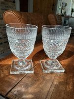 Pair of Antique 20th C. Drinking Glass Rummers - Cut Glass Crystal,