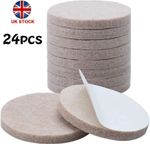 Felt pads 25mm round beige furniture pads 5mm thick chair leg floor protectors