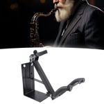 _Alto Sax Wall Mount Stand Metal Sponge Hold Tenor Saxophone Securely Save Room