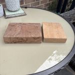 2x Hardwood Offcuts 19x13.5x4.5cm - 16.5x12.5x3cm