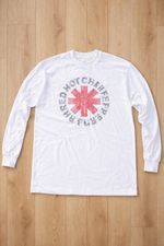 Red Hot Chili Peppers Long Sleeve White T-Shirt XL 100% Cotton  NWOT