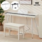 ♬Mustar 88 Key Semi Weighted Full Digital Piano Portable Keyboard Stand Stool 