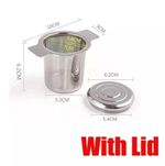 Stainless Steel Mesh Tea Infuser Strainer Metal Loose Leaf Cup Filter With Lid！
