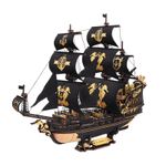 ROKR 3D Wooden Puzzle The Seahorse Barque DIY Ship Model Toys Kits Xmas Gifts