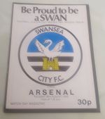 Swansea City V Arsenal League Cup 2nd Rd, 26/08/80 Programme Mint Condition