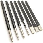 Hilka 7pc Punch and Chisel set Mixed set of 6" Centre Pin Punch Drifts Chisels
