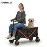 WISELD GT3 Electric Ridable Wagon Foldable Camping Cart Outdoor Utility Trolly