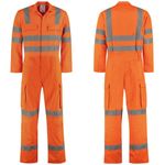 Orange HI Viz Poly Cotton High Quality Boilersuit Ballyclare Overall Coverall