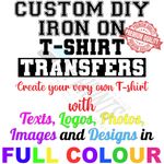 Personalised Iron-On Transfers for T-Shirt Garments | Texts, Images & Photos