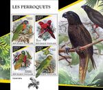 PARROTS Tropical Birds Bird MNH 4v-Stamp Sheet #2573 (2024 Togo)