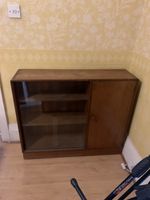 Mid Century Teak And Glass Bookcase Glazed Display Cabinet Shelving Unit 1960’s