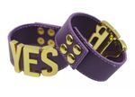 Harley Quinn A Pair of YES SIR BRACELET Suicide Squad Purple Arm Cuff Wristband