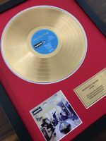 OASIS DEFINITELY MAYBE LP 24CT GOLD PLATED DISC RECORD AWARD ALBUM
