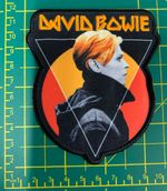 DAVID BOWIE TRIANGLE WOVEN SEW OR IRON ON PATCH OFFICIALLY LICENSED