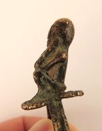African ethnographic antique: Dogon Bronze/brass divination ring. Provenance