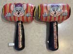 Vtg Chuck E. Cheese Whack A Mole Mallet Hammer Plush Y2K Nostalgia Lot Of 2