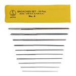 Broaches clocks x10 enlarging cutting holes  broach 0.9mm - 3mm clockmakers tool