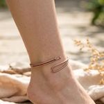 1 Pc Pure Copper Anklet for feet, Armlet for Arm, Healing Properties Adjustable