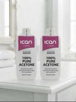 Pure Acetone Nail Polish Remover 100ml - Gel Soak off & acrylic remover, 100x2