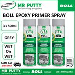 3 x Epoxy primer BOLL 0.5L grey SPRAY anti-corrosion 500ml aerosol