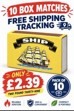 10 x BOXES OF SHIP SAFETY MATCHES BBQ CANDLES CAMPING COOKING UK