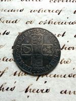 1713 Queen Anne Halfcrown Ex Mount 