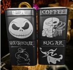 Nightmare before Christmas Themed Tea Coffee Sugar Hot Chocolate Cannisters 