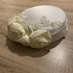 Ivory Satin Floral Fascinator Hat Lace Pearl Wedding Bridal Occasion Ascot