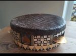 Vintage Tambourine Arabic Syrian. inlaid, camel leather. Decorative. Collectors.