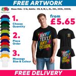 T-Shirt Custom Printed Your Text Photo Logo Stag Do Hen Party Top Wholesale Lots