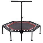 Trampoline Fitness Jumper Rebounder Home Exercise Gym Bouncer with Handle 50"