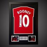 Wayne Rooney Hand Signed 2009/10 Framed Manchester United Shirt With COA £185