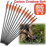 12X18"/20" Crossbow Bolts Hybrid Carbon Hunting Arrow Changeable Tips Half Nocks