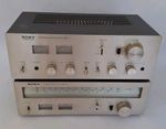 ​Vintage Sony TA-11 Stereo Amplifier & ST-11L Tuner Stack. Silver Face VU Meters