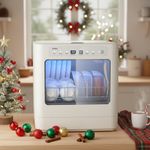 Table top Dishwasher Small Portable Fully Automatic 5Programs Touch Control Home