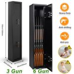 3/6 Gun Cabinet Grey Extra Wide And Deep BS7558/92 7 Levers Lock Police Approved