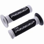 Progrip 732 Grips Grip Rubber Black White Motorcycle Scooter Bike Enduro Motocross