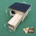 high quality hedgehog house with tunnel to protect hedgehogs and biodiversity