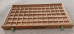 Small vintage wooden printers tray D, divided letterpress drawer, 48cm