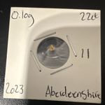 22k Gold Nugget 0.10g in Display Flip, Labelled Aberdeenshire (2023)