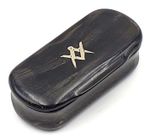 Antique Georgian masonic silver inlaid snuff box - Early 1800's - 68mm x 33mm