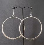 925 Sterling Silver Minimal Earrings Jewelry Earring, Hammer Circle Discs