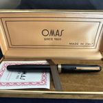 Omas Ogiva Fountain Pen, 18k Gold Fine Black with Gold Trim