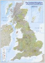 Close Up XXL Premium MAP United Kingdom Giant Poster - 2020 - Great Britain, En