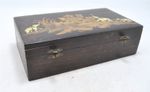 Antique Wooden Inlay Work Carved Jewellery Box Original Old Hand Crafted