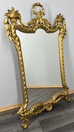 Vintage French Wall Mirror Ornate Carved Frame Wall Decor LOT 4368