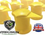 33mm Long reach Wheel nut indicators Yellow Dustite HGV truck trailer x 50