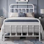 Yaheetech 3ft Single Bed Frame Vintage Iron Platform Bed with High Headboard and