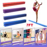 Gymnastics 7FT Full Size Folding Floor Balance Beam Beam for Kids Wood
