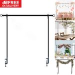 Black Metal Over Table Tabletop Rod Hanging Lever Stand Display Pole Decoration